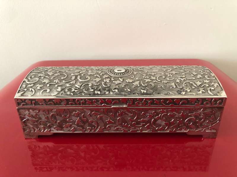 SILVER PLATED JEWELLERY BOX