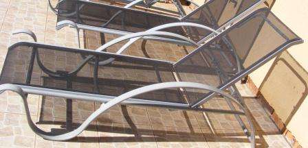 Aluminium and Mesh Pool Lounger