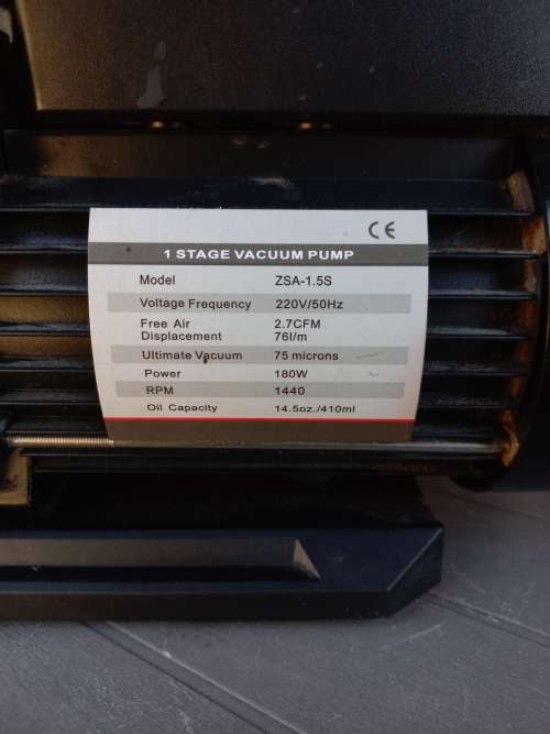 1 Stage Vacuum Pump ZSA-1.5S (2.7CFM)
