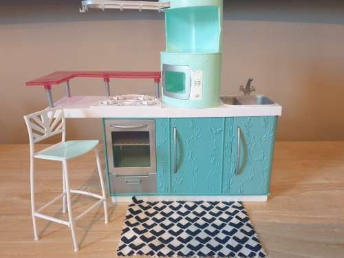 Barbie chairs and kitchen