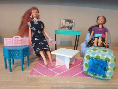 Barbie chairs and kitchen