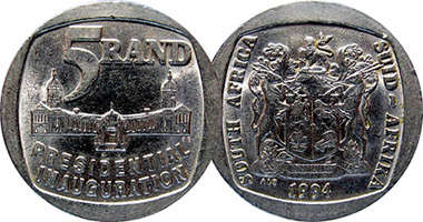 1994 Presidential inauguration coins R5