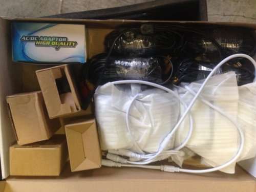 4 x New cameras with power supply and comm cables