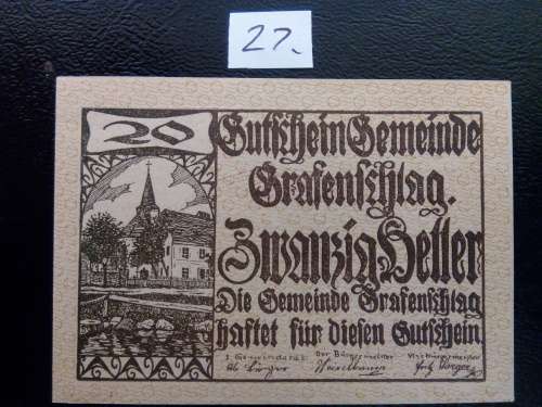 GERMANY .. NOTGELD ..  20 HELLER .... 1920