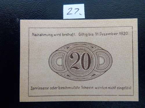 GERMANY .. NOTGELD ..  20 HELLER .... 1920