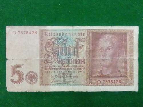 GERMANY .. THIRD REICH .. 5 MARK .. 1942 .. CIRCULATED