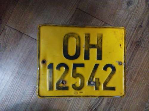 VINTAGE VEHICLE REGISTRATION  NUMBER PLATE FRANKFORT FS