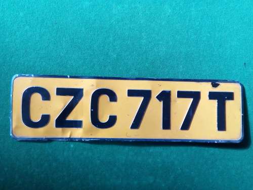 VINTAGE YELLOW VEHICLE REGISTRATION NUMBER PLATE .. TRANSVAAL