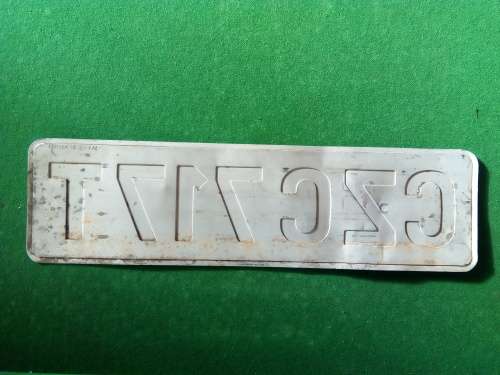 VINTAGE YELLOW VEHICLE REGISTRATION NUMBER PLATE .. TRANSVAAL