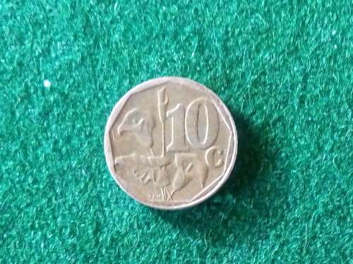 ### RARE FIND ###    2011     CIRCULATED SOUTH AFRICA 10 CENT.