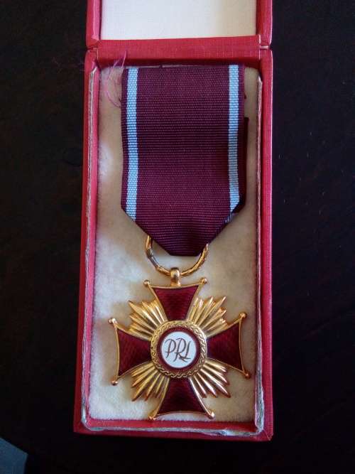 POLAND MERIT CROSS WITH BOX OF ISSUE