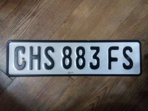 VINTAGE VEHICLE REGISTRATION NUMBER PLATE .