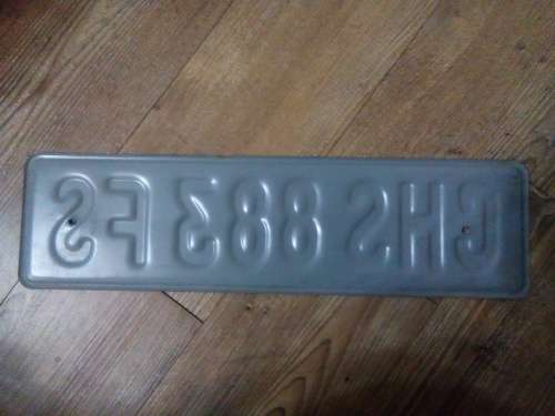 VINTAGE VEHICLE REGISTRATION NUMBER PLATE .