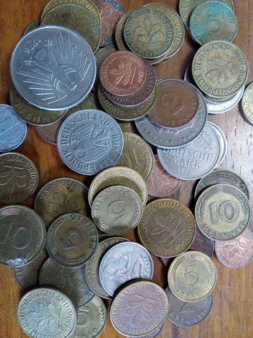50 X MIXED GERMAN COINS COINS ... CIRCULATED