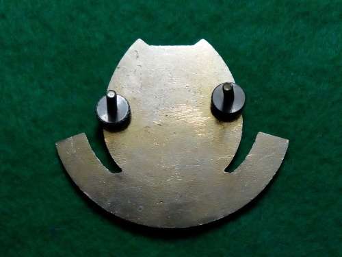 SADF ERA .. TRANSKEI MOUNTED BATALLION CAP BADGE ... LUGS INTACT