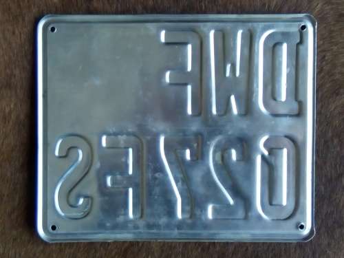 VEHICLE REGISTRATION NUMBER PLATE .... FREE STATE PROVINCE ... Alluminum