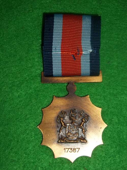 SADF .. MILITARY MERIT MEDAL WITH BAR FOR SECOND AWARD (FULL SIZE)