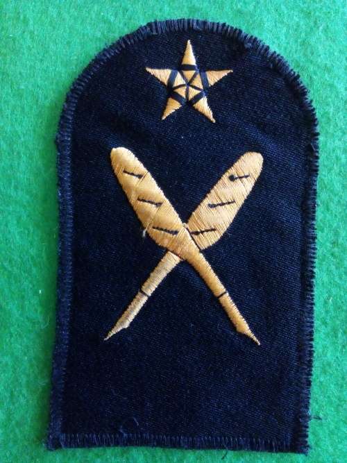 SADF .. SA NAVY LARGE TRADE BADGE .. WRITER .. WINTER DRESS .. UNUSED