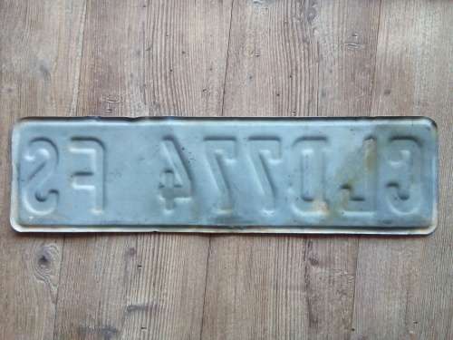 VEHICLE REGISTRATION NUMBER PLATE (2012) .. FREESTATE PREOVINCE