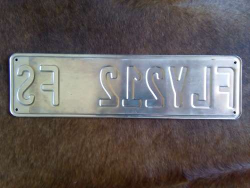 VEHICLE REGISTRATION NUMBER PLATE  .. FREESTATE PREOVINCE