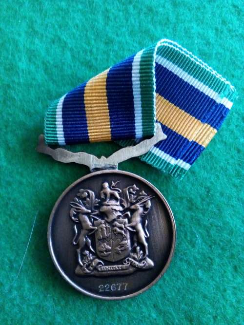 SADF .. DE WET MEDAL BRONZE .. FULL SIZE NUMBERED