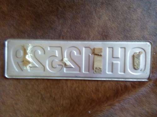 VINTAGE VEHICLE REGISTRATION NUMBER PLATE  ..  FRANKFORT FS PROVINCE ..