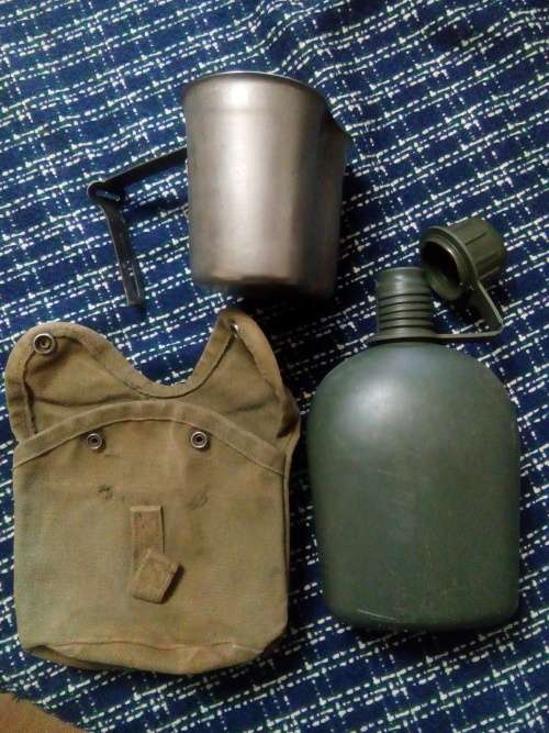SADF .. PATTERN 73 WATER BOTTLE COMPLETE WITH FIREBUCKET