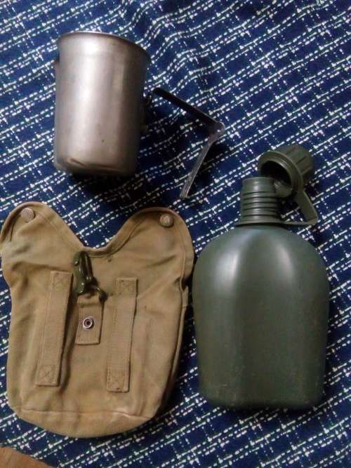 SADF .. PATTERN 73 WATER BOTTLE COMPLETE WITH FIREBUCKET