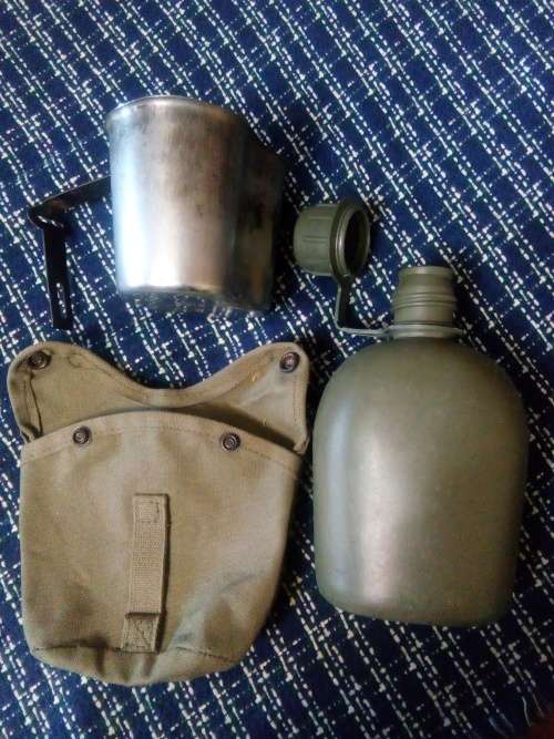 SADF .. PATTERN 73 WATER BOTTLE COMPLETE WITH FIREBUCKET