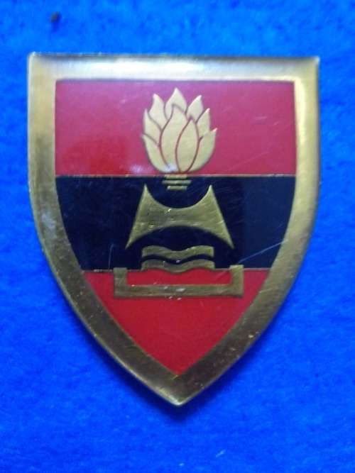 SADF .. 2 FIELD ENGINEER REGT METAL SHOULDER FLASH .. ALL PINS INTACT