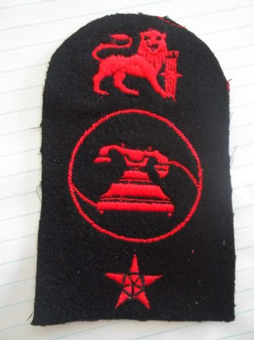 SADF - SA NAVY TELEPHONIST TRADE BADGE - SEAGOING UNIFORM (DISCONTINUED 1970's)