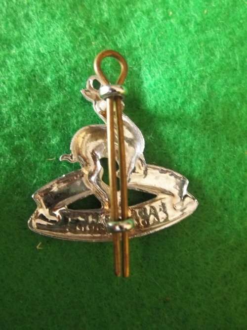SADF - SCHOOL CADETS SMALL TYPE CAP BADGE - LUGS INTACT