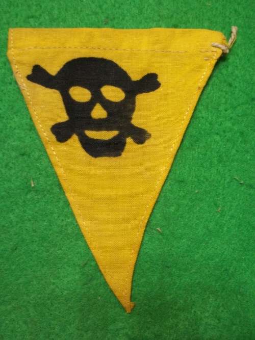 ### RARE ### WW2 GERMAN GAS / MINE FLAG -  CONFIRMED ORIGINAL