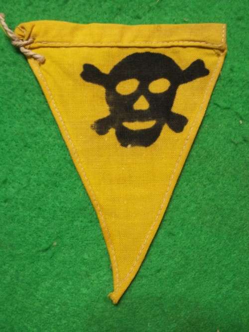 ### RARE ### WW2 GERMAN GAS / MINE FLAG -  CONFIRMED ORIGINAL