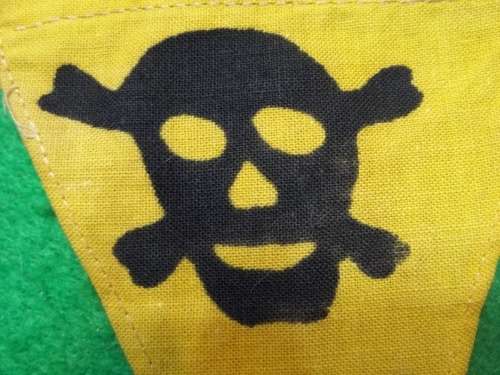 ### RARE ### WW2 GERMAN GAS / MINE FLAG -  CONFIRMED ORIGINAL