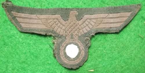### RARE ### WW2 GERMAN WEHRMACHT BREAST EAGLE -  CONFIRMED ORIGINAL