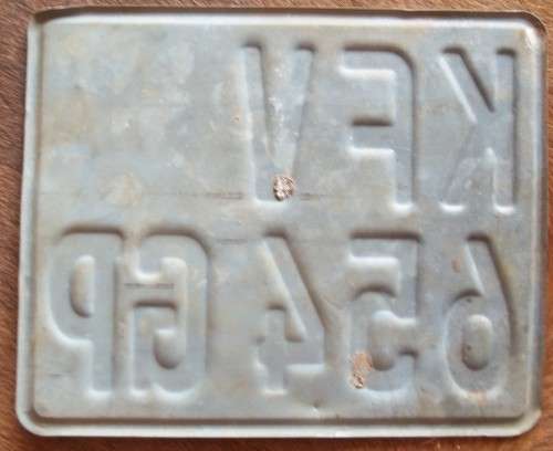 GAUTENG PROVINCE - VEHICLE REGISTRATION NUMBER PLATE - METAL