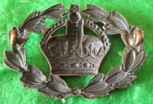 WW2 ERA BLACKENED WARRANT OFFICER RANK BADGE (SINGLE) - ALL LUGS INTACT