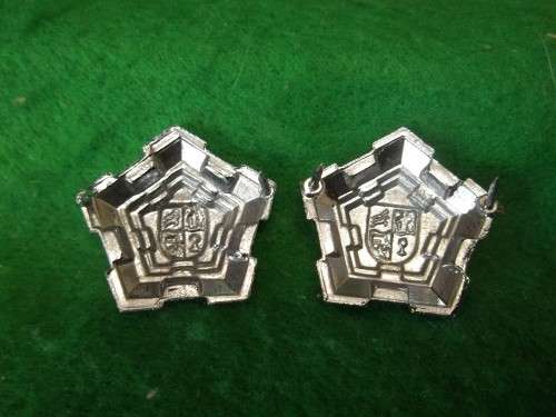 SADF - MAJOR RANK PIPS (CASTLE) PAIR - PINS INTACT