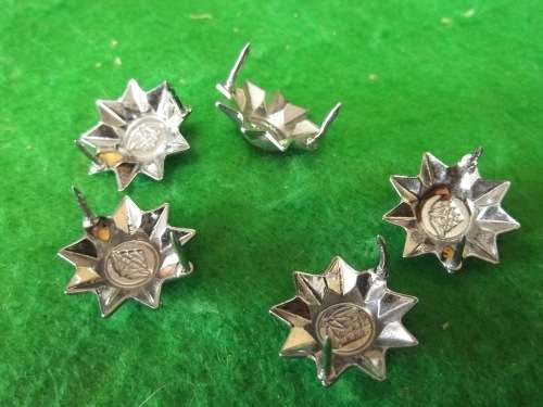 SANDF -  5 X SMALL 9 POINT STAR (PROTEA) PIPS - ALL PINS INTACT