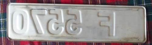 LESOTHO - VEHICLE REGISTRATION NUMBER PLATE METAL