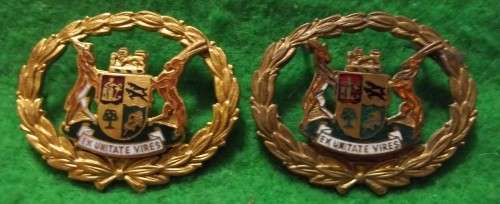 SA POLICE (PRE 1994) 2 X WO RANK BADGES - 2 PINS ON EACH INTACT