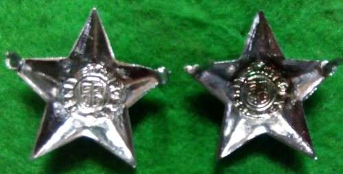 SADF - LT STAR RANK PIPS PAIR (CHROME) - PINS INTACT
