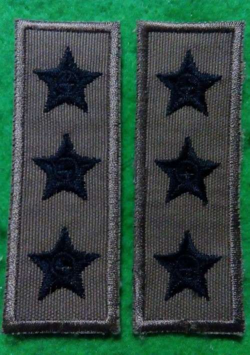 UNUSED -SADF CAPT COLLAR RANK PAIR - FIRST CAMO DRESS