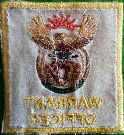 UNKNOWN WARRANT OFFICER EMBROIDERED BADGE 6 X 6.8 CM