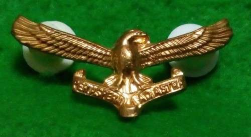 SADF / SAAF GILDING SIDE CAP / COLLAR BADGE (RIGHT FACING) - PINS INTACT