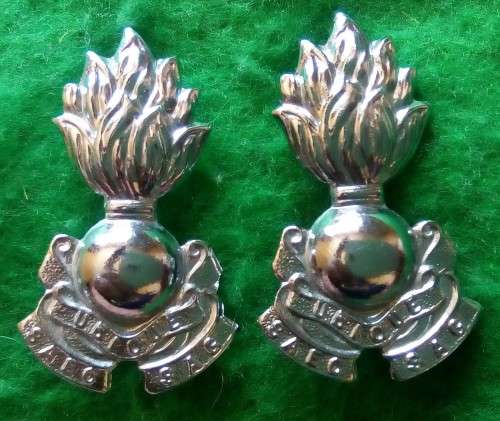 SADF - ENGINEERS COLLAR BADGE PAIR  - PINS INTACT