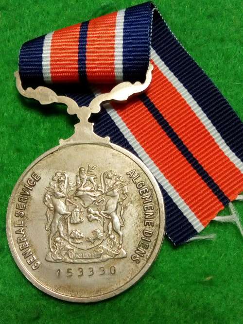 SADF - GENERAL SERVICE MEDAL -  REAR NUMBERED