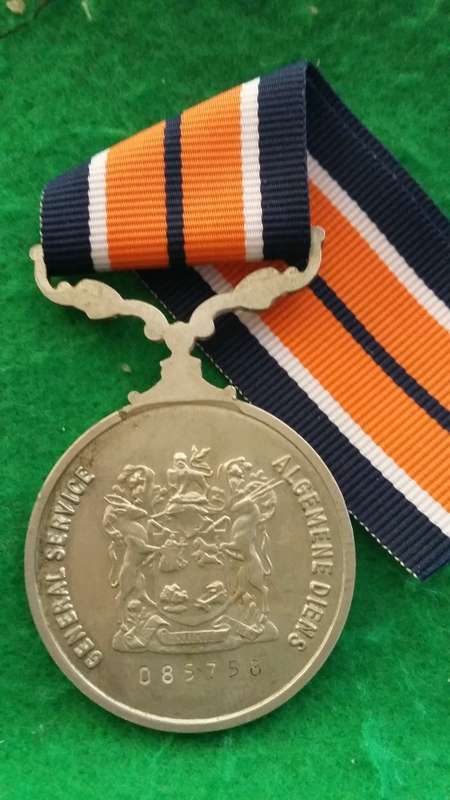 SADF - GENERAL SERVICE MEDAL -  REAR NUMBERED