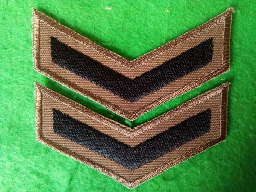 SADF - LCPL  RANK PAIR - UNUSED - FIRST CAMO DRESS